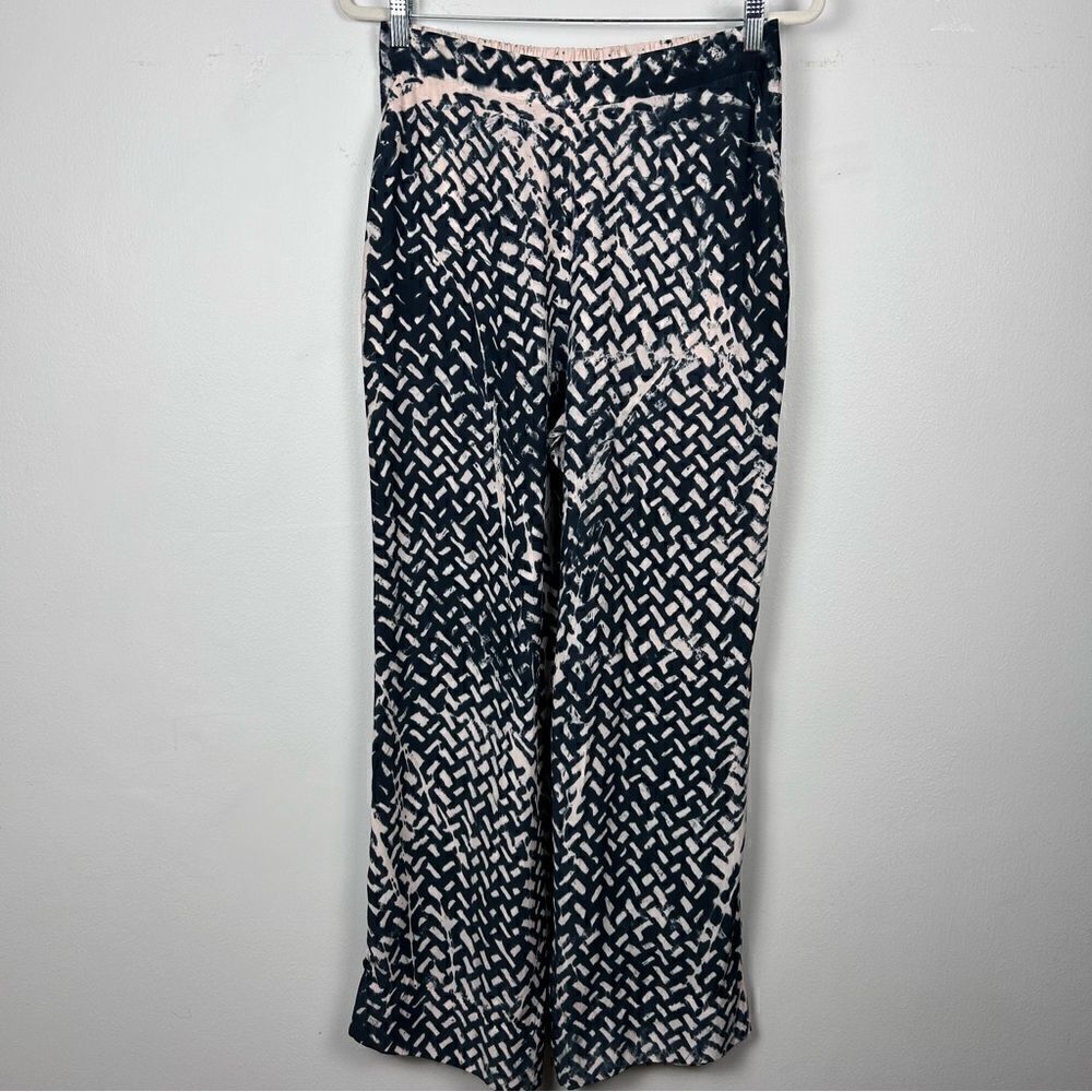 Amanda Bond silk pants HANA SILK PANT *CHARTREUSE WAVE* print